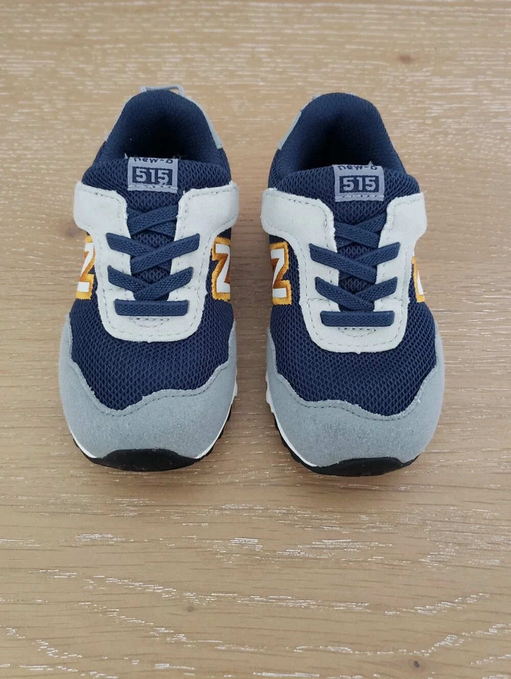 New Balance Kids Navy, Gray and Yellow 515 Sneakers